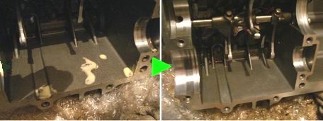 はがれた液体ガスケット