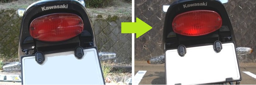 テールレンズを台湾製に交換