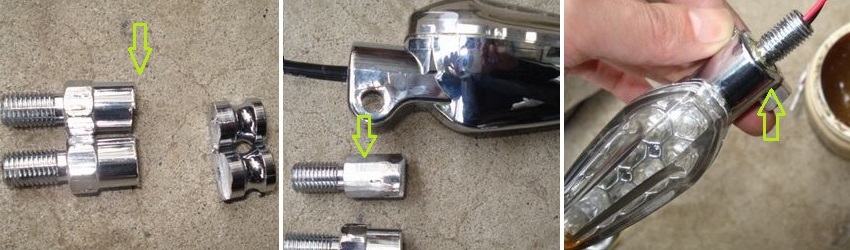 ウィンカーステー削る