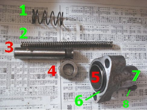 カムチェーンテンショナー部品