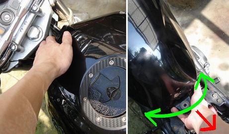 燃料タンク外す