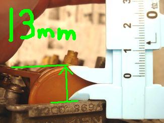 フロート高で油面調整2