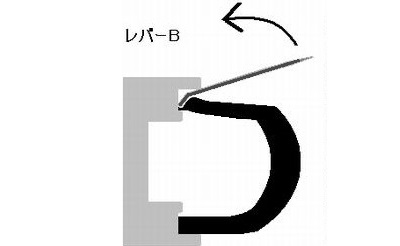ビードを落とす方法 レバーA