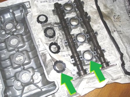 カムシャフトキャップのガスケット