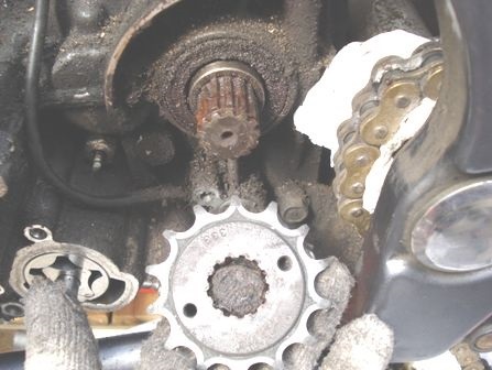 チェーンを外す