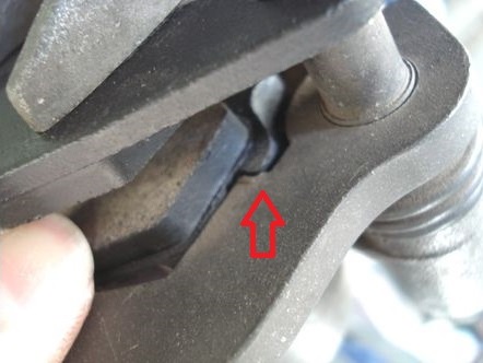 小さいほうのパッド装着