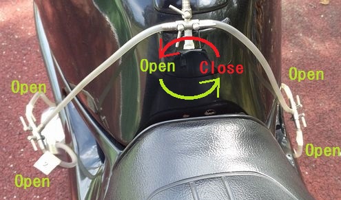 (#1,#2),(#3,#4)の調整、末端ゲージ全開