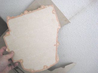 ガスケットシートの外側を切り抜き